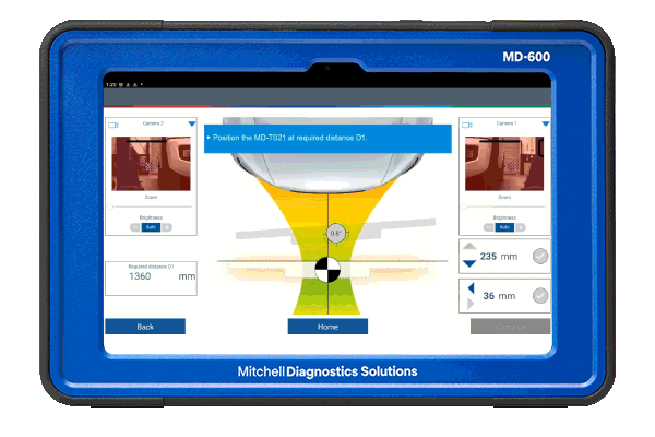 MD-600 device with calibration screen animation